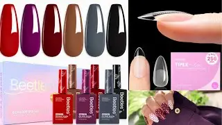 Набор типсов для ногтей Beetles Tipex Lite Apex и НОВЫЕ гелевые лаки без HEMA.