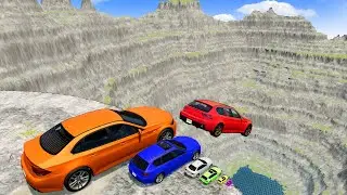 Massive & Small Cars vs Leap Of Death – BeamNG. Drive