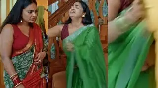 Anu nair glamorous saree navel | serial actress | malayalam |