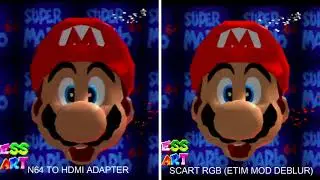 N64 HDMI ADAPTER vs ETIM RGB DEBLUR MOD - SIDE BY SIDE COMPARISON