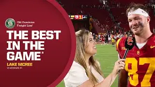 USC TE Lake McRee on the Trojans' 73-13 win vs. Missouri State | Best in the Game Interview