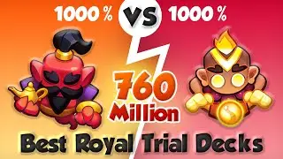 Best Royal Trials Deck - Genie vs Monk = 760 Million | Rush Royale