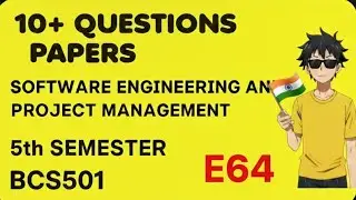 Software Engineering And Project Management (BCS501)(10+)QUESTION PAPER And Previous Year Paper #E64