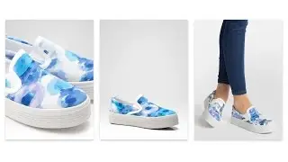 Trampki Slip On London River Blue Sneakers - DeeZee.pl