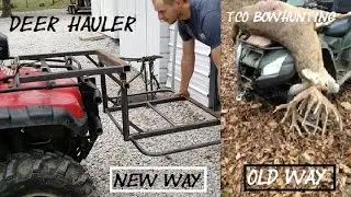 Fabricated deer hauler for ATV new addition for TCO Bowhunting how to get deer out of woods
