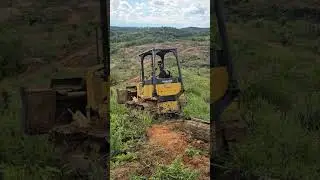 mini dozer tarik kayu ulin #d31e #dozermini