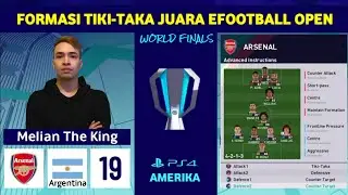 FORMASI JUARA EFOOTBALL OPEN WORLD FINALS PS4 REGION AMERIKA PES 2021 - MELIAN THEKING (ARGENTINA)