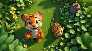 Three Tiny Tigers Tiptoe Soft | Animal Action Song for Kids | Preschool Rhymes and Baby Songs
