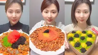 Chinese Colorful Fish Roe & Spicy Seafood ASMR | Crunchy Eating Sounds #25
