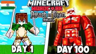 I Survived 100 Days As EREN YEAGER In ATTACK ON TITAN Minecraft...HINDI (Part-1)