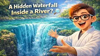 A Hidden Waterfall Inside a River? 🔍