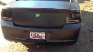 08 matte black charger 5.7 with super 44 flowmasters