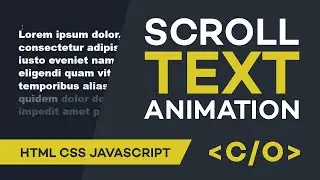 SCROLL TEXT ANIMATION. HTML CSS JS tutorials for beginners