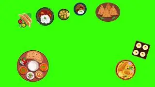 Food Animation Intro Green Screen Background