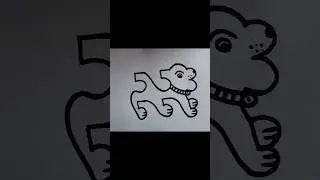 How to draw dog easy drawing/ #drawing #satisfyingvideo