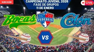 ⚾️Bocas del Toro vs Col&oacute;n⚾️Campeonato Nacional de B&eacute;isbol Juvenil 2026