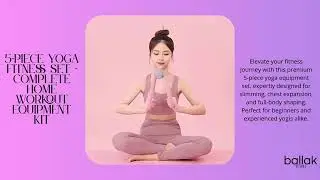5 Piece Yoga Fitness Set   Complete Home Workout Equipment Kit  #fitness #yoga #pilates