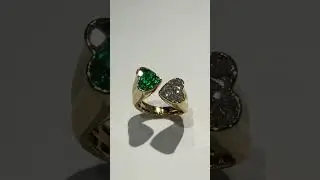 18K Natural Emerald & Diamond Ring 💚 젬미스트리
