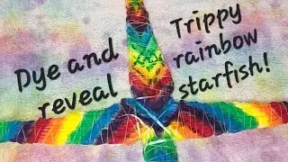 Super satisfying dye process and reveal of this trippy rainbow starfish!
