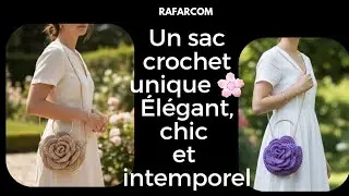 🔥Droitiers Un sac crochet unique 🌸 &Eacute;l&eacute;gant, chic et intemporel #crochet 