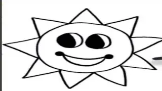 Fun Smiling Sun Drawing for kids | Draw and Color a Cute Sun | Easy Sun Drawing