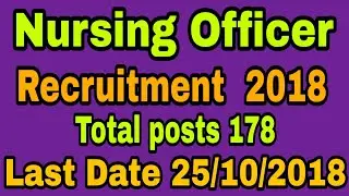 Staff Nurse Recruitment Chandigarh..Nursing officer vacancy GMCH Chandigarh 2018.