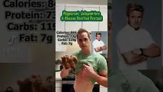 Pepperoni, Jalape&ntilde;-bro & Cheese Stuffed Pretzel (Gordon Ramsay Impression)