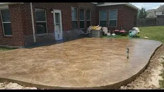 Stamped Concrete Installation - Houston TX