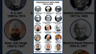 presidents of India from 1950 to 2022.       #president #india #competativeexamvideos