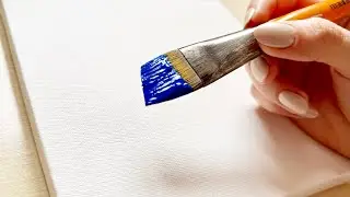 How to paint a winter sunset step by step? ❄️