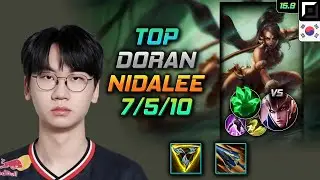 Nidalee Top Build Doran Trinity Force Grasp of the Undying - LOL KR Challenger Patch 15.9