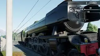 Flying Scotsman (60103) flying past training centre on a training centre on a training service