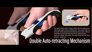 Safety Utility Knife With Double Self-Retraction Mechanism, Automatic  Retraction  & Self-retraction