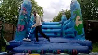 Me Giving The Bouncy Castle A Clean Up After Being In Storage Part 1/2