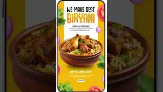 Food Social Media Poster Animation in After Effects, Motion Graphics Promo Video for Food Ads#motion