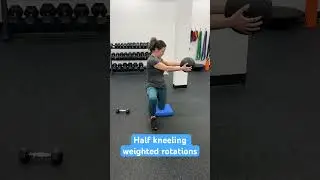 Half kneeling weighted rotations