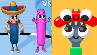 Wacky Run VS Fork N Sausage - Speedrun Gameplay Walkthrough  Android NEW UPDATE Ep 1