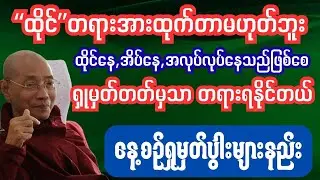 ထိုင်မှတရားမဟုတ် ရှုမှတ်တတ်မှတရား တရားထူးရမည် #ပါချုပ်ဆရာတော်တရားများmp3 