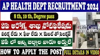 Health Department Recruitment | AP Govt Jobs | Job Vacancy 2024 | Out Sourcing Jobs | CV Job Portal