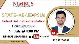 State-AE/JE & PSUs | Industrial Instrumentation | Transducer | Free Live Classes | NIMBUS Learning