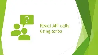 react api calls using axios part 1