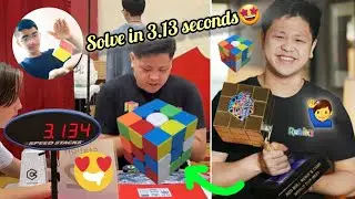 (MAX PARK) Solve Rubik's cube in 3.13 seconds! what's scramble? full detailed video #trending