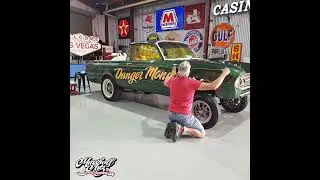 signwriting @seven82motors 1961 Ranchero gasser. gild leaf and 1Shot enamel.