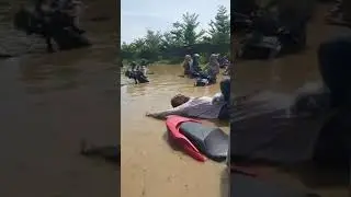 banjir di parkiran utama PT.LongRich Cirebon 06 Maret 2024