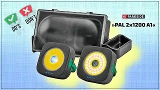 PARKSIDE Battery Hand Lights with Charging Station  Unboxing and Review 2 Pieces
