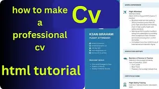 html se cv kaise banatein hain  | how to make a cv  | html tutorial