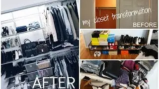 TIMELAPSE: MY CLOSET TRANSFORMATION || elfa closet || The Container Store