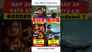 Border 2 Box Office Collection | Sunny Deol | Mardaani | Leo | O Romeo 5th Day Collection Worldwide
