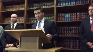 Hampden County DIstrict Attorney holds press conference on arraignments