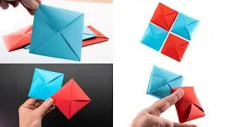 Easy way to Make envelope Squid Game Ddakji  Korean Paper Toy  Origami